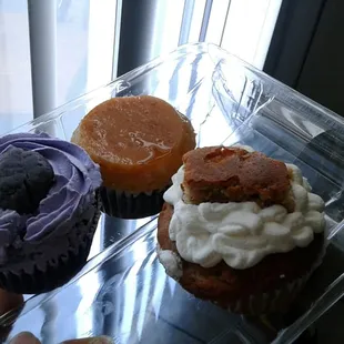 Trio of cupcakes