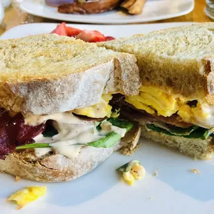 BLT on in house bread