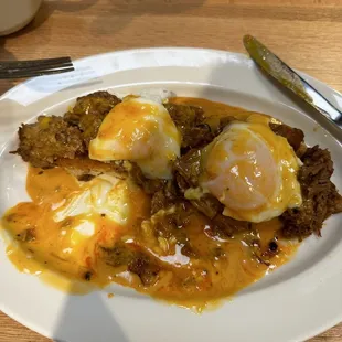 Chipotle pork Benedict