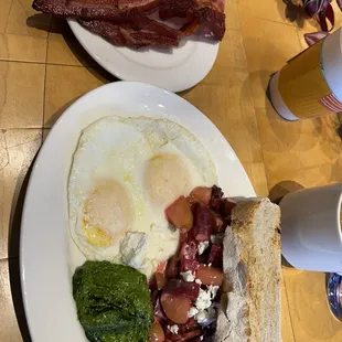 Summit vegetable hash &amp; side of bacon