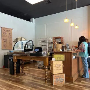 The display cases and order counter.