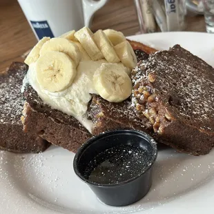 Banana bread French toast.