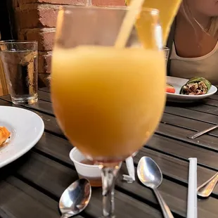 Frozen pineapple upside down mimosa