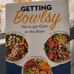 Ad of customer&apos;s favorite food bowls.