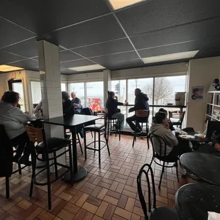 people sitting at tables