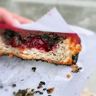 Sesame Raspberry Croissant Tart