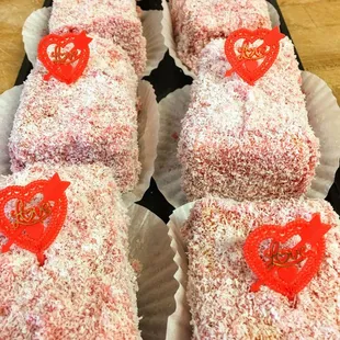 Yummy strawberry coconut squares