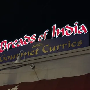 a sign for a restaurant