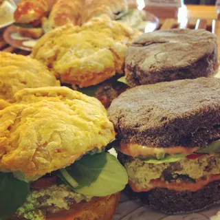 Pumpkin Cheddar Biscuit Sandwich