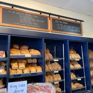 a variety of breads and pastries