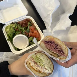 BLT Salad, Strami Sandwich, and the Steins Sandwich