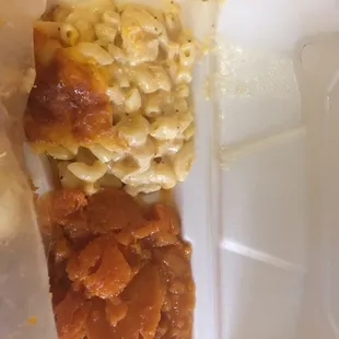 Macaroni and candied yams