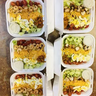 Deluxe salads for our loyal customers