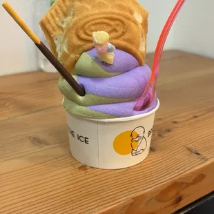 Green tea/ube swirl :)