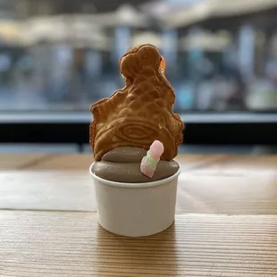 Taiyaki Ice Cream Chocolate with Custard filling