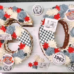 60th birthday number cake