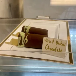 Viral Dubai chocolate roll made with pistachios and crispy phyllo dough