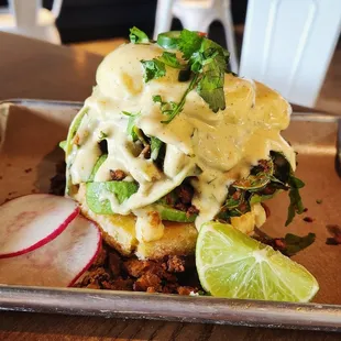Sunday Brunch! Polenta + Chorizo Eggs Benedict