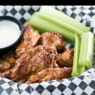 chicken wings and fried chicken, food