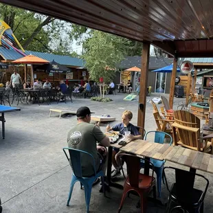 Patio dining.