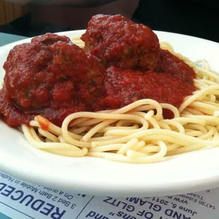 Warning!  Meatballs are even larger than they appear!