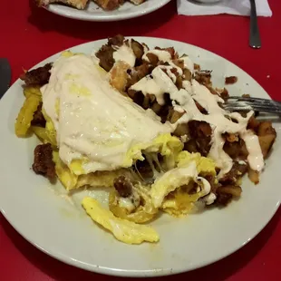 Hot Breath Omelet with side of Spicy Sour Cream.  It was fantastic.