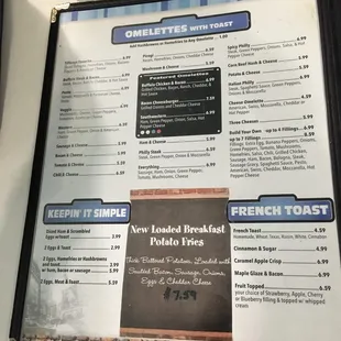 sushi and sashimi, menu