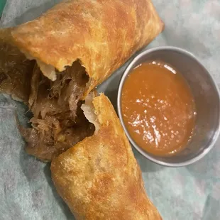 Birria Egg Roll