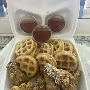 Chicken and waffles