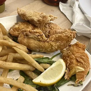 fried chicken and french fries