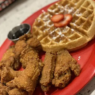 Chicken and waffles