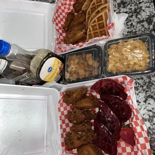Chicken & Red Velvet Waffle