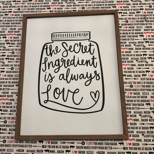 Artwork in women's bathroom