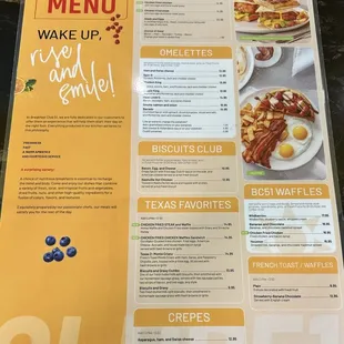 Food menu