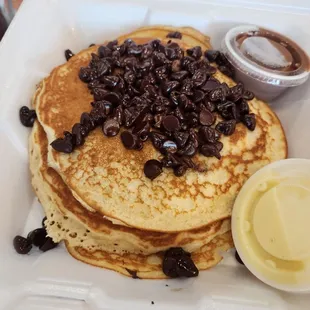 Chocolate chip pancakes