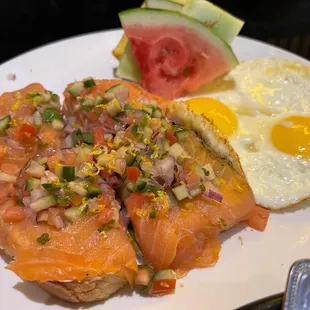 salmon and egg toast