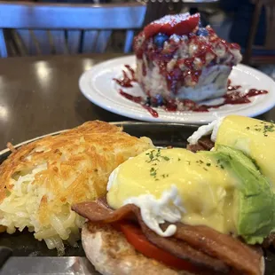 California Eggs Benedict and Over baked French toast