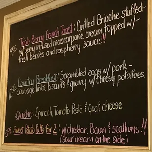 Specials for the day!
