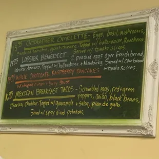 Specials for the day