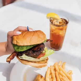 Bacon and Avocado hamburger
