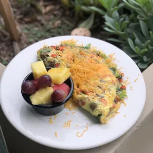 San Francisco vegetarian omelette with cheddar cheese.