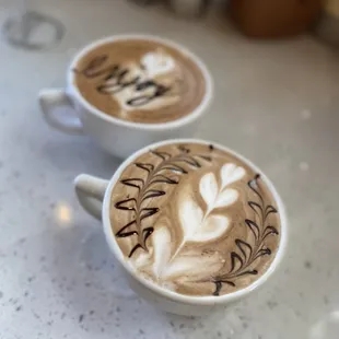 two cups of coffee