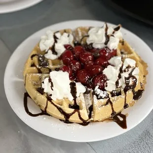 Chocolate Cherry Waffle