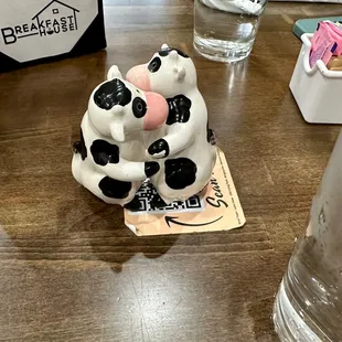 Cute salt and pepper shakers. Different ones on every table