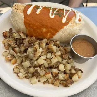 BREAKFAST BURRITO with HOUSE HASH
