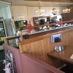 the dining area of a restaurant