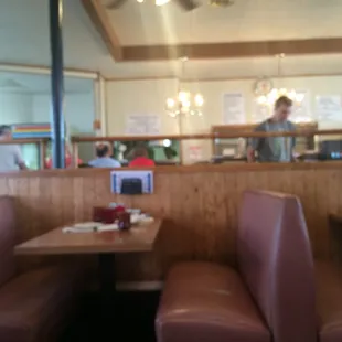 a view of the dining area