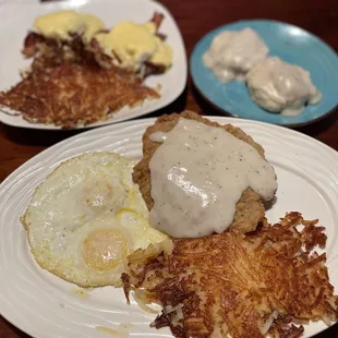 Eggs Benedict Combo Country Fried Steak and Eggs Combo