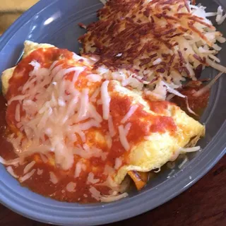 Shrimp Fajita Omelet