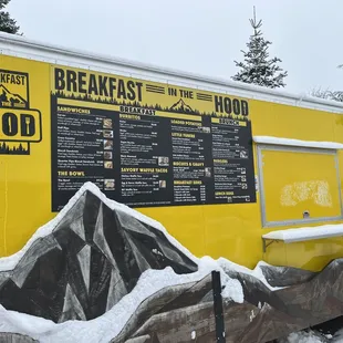 a yellow food truck